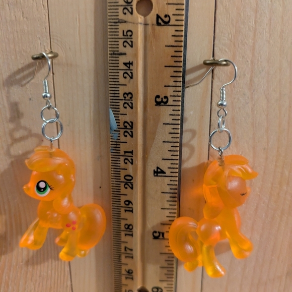 Orange Pony Earrings - Picture 2 of 4